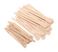 ULTECHNOVO 200 Piezas Palitos Aplicadores de Cera de Madera Beige para Depilación Facial y Corporal, Uso Profesional y Doméstico, Desechables y Cómodos, 88x6.5mm y 125x16mm,