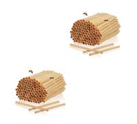ULTECHNOVO 200 Tubos de Caña Natural para Abejas Albañiles, Pajitas de Anidación Solitarias de 15 Cm para Hoteles de Insectos, Tubos de Recarga para Casas de Polinizadores para La Biodiversidad Y El