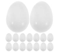 ULTECHNOVO 24 Huevos Falsos de Plástico para Aves de Cría, Diseño Realista y Tamaño Natural, Accesorios Ideales para Entrenamiento y Disuasión de Puesta en Nidos