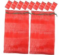 ULTECHNOVO 25piezas Malla Reutilizables para Almacenamiento Agrícola Resistentes y Lavables para Cebolla Patata Frutas y Verduras Color Rojo con Buen Soporte y Durabilidad