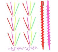 ULTECHNOVO 26 piezas Varillas Rizo Espiral para Permanente Cabello Flexibles Resistentes Compacto para Mujer y Adolescente Uso Casa y Viaje