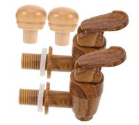 ULTECHNOVO 2Juegos Grifo y Tapón de Repuesto para Barril de Vino Accesorios con Diseño Vintage Compatible con Barriles de Vino Blanco y Sellado Hermético para Conservar Vino