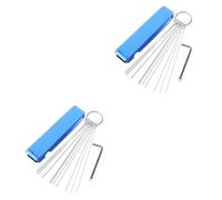 ULTECHNOVO 2juegos Herramientas De Limpieza De Carburadores Para Motocicletas Kit De Limpieza De Agujas y Cepillo Para Limpiar Partes Pequeñas y Áreas De Difícil Acceso
