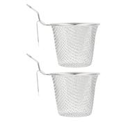 ULTECHNOVO 2piezas Cestas Para Pasta De Acero Inoxidable Filtro De Malla Fina Colador Cocina Multiusos Para Cocinar Alimentos y Freír Frutas Verduras Carne