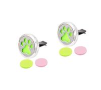 ULTECHNOVO 2piezas Difusor De Para Coche Forma De Huella De Perro Clip De Ventilación Con Almohadillas De Fieltro De Color Aleatorio Decoración De Aire Agradable Para Auto