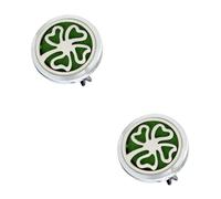 ULTECHNOVO 2piezas Difusor De Sólido Para Coche Diseño De Trébol Ambientador De Clip Para Ventilación Decoración Interna De Vehículo Aromaterapia Elegante y Duradera