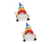 ULTECHNOVO 2piezas Figurita De Duende De Jardín De Adorno para Decoración De Patio y Jardín Escultura De Duende para Interior y Exterior