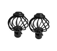 ULTECHNOVO 2piezas Tapón De Cortina De Hierro Accesorio para Barra De Cortina Decorativo para Barra Tapa Vintage para Decoración De Ventana