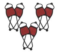 ULTECHNOVO 3 Pares de Crampones Ajuste y Fácil de Transportar Antideslizantes de Silicona para Botas y Zapatillas Ideales para Pesca en Hielo y Tormentas de Nieve