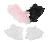 ULTECHNOVO 3 Pares De Mangas De Encaje Para Las Manos Puños De Encaje Desmontables Puños Falsos Mangas De Muñeca Falsas Con Accesorios