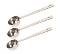 ULTECHNOVO 3 piezas Cucharas Medidoras de Acero Inoxidable de Cucharas Gruesas para Café Té y Cocina Diseño Pulido y Ergonómico Aptas para Hogar y Restaurantes
