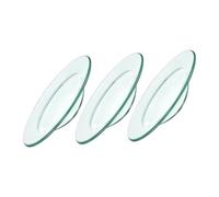 ULTECHNOVO 3 Piezas Plato de Vidrio para Calentador de Cera Aromática Repuesto Base y Decoración de Rafia para Lámparas de Aromaterapia y Derretir Aceites Esenciales Hogar y Oficina