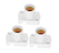 ULTECHNOVO 3 Piezas Portalámparas E12 Blanco de Abs Diseño Rectangular, Instalación sin Esfuerzo y Ahorro de Espacio para Garaje y Sótano
