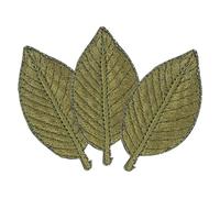 ULTECHNOVO 3 Pinzas Pelo Mujer Forma de Hoja Verde, Horquillas de Aleación de Aluminio y Tela, Fijación Segura para Baño y Lavado Facial, Pack de 3 Unidades