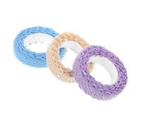 ULTECHNOVO 3 Rollos de Cintas Adhesivas de Encaje de Tela Autoadhesivas, Ligeras y Decorativas para Scrapbooking y Manualidades en Diarios y Cuadernos