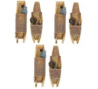 ULTECHNOVO 3 Series Artesanía En Botes De Resina Decoración De Pescado Decoracion De Pescado Temático Beto Acuario Aquarium Tank Decor Suministros para Peceras 2 Piezas X 3