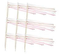 ULTECHNOVO 30 piezas de Boda con Campanas y Cintas de Encaje de de Seda para Decoración Fiestas de Cumpleaños Duchas Nupciales y Celebraciones de Blanco Champán y Rosa