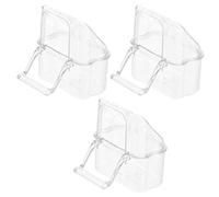ULTECHNOVO 3piezas Comedero Colgante para Aves Tazón De Acrílico Transparente Base para Alimentación De Periquitos y Aves Exóticas Accesorio De Jaula Diseño