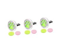 ULTECHNOVO 3piezas Difusor De Para Auto Forma De Huella Canina Clip De Ventilación Con Almohadillas De Fieltro Aleatorias Ambientador De Aire Para Decoración De Vehículos