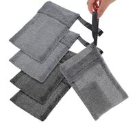 ULTECHNOVO 4 Bolsas de Jabón de Nylon Exfoliantes Cuerda para Colgar, Contenedor Ahorrador para Pastillas de Jabón en Baño Cómodo y Práctico