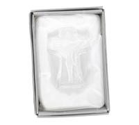 ULTECHNOVO 4 Juegos Adorno de Cruz de Cristal Primero crucifijo Boda comunión casamiento Portador decoración de Escritorio de Inicio Cristal Crafts Home Tabletop Transparent