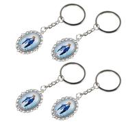 ULTECHNOVO 4 Llaveros Cristianos de Aleación de Metal Colgante Virgen María, Llavero Católico para Bolso y Mochila, Recuerdo de Bautismo, Joyas Religiosas para Hombres y Mujeres