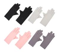ULTECHNOVO 4 Pares de Guantes para Uñas Protección UV y Material Chinlon, Guantes de Manicura Movimiento sin Restricciones para Decoración y Protección Solar