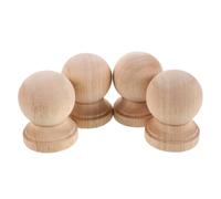ULTECHNOVO 4 Piezas Balaustres de Madera sin Pintar con Diseño de Columna Romana y Calabaza Finiales Decorativos para Muebles Barandillas y Armarios Europeo