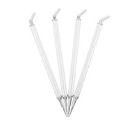 ULTECHNOVO 4 Piezas Bolígrafo Doble Punta Precisión Duradera para de Uñas Adhesivo Incorporado, Acero Inoxidable y Silicona para de Uñas y Manualidades