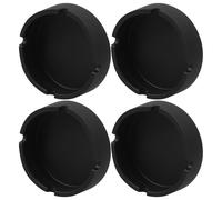 ULTECHNOVO 4 Piezas Cenicero de Silicona Redondo Negro, Decorativo | Cenicero Absorbe Humo, Fácil de Limpiar, Borde Suave, para Bar y Restaurante, Color Negro