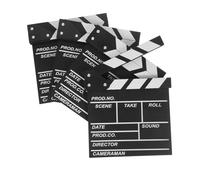 ULTECHNOVO 4 Piezas Claqueta De Madera para Cine Claquetas De Director para Accesorios Fotográficos Filmaciones y Escenarios Cine