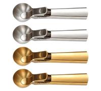 ULTECHNOVO 4 Piezas Cuchara para Helado de Acero Inoxidable Diseño de Bola Adecuado, Resistente Corrosión y Uso Diario, para Decoracion Verano en Postres y Frutas