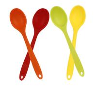 ULTECHNOVO 4 Piezas Cucharas de Silicona Antiadherente de Utensilios de Cocina con Mango y Fáciles de Limpiar para Sopa Gachas y Arroz Herramientas Prácticas para Hornear y Cocinar Casa