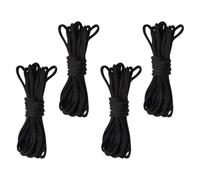 ULTECHNOVO 4 Piezas Cuerda de Sujeción para Red de Saltador al Aire Libre, Nylon Trenzado Negro Estructura de Doble Hebilla, Resistente y Cómoda Padres