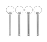 ULTECHNOVO 4 Piezas de Pasadores de Liberación Rápida con Anilla de Acero al Carbono 8x80 Mm, Pasador de Enganche Marino Resistente Oxidación para Hardware Náutico y Accesorios de Cubierta