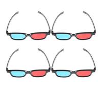 ULTECHNOVO 4 Piezas Gafas de Cine 3D para Películas Marco de Plástico, Efecto 3D Realista y Diseño Cómodo para TV y Proyector, Unisex para Mujeres y Hombres