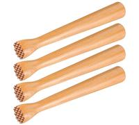 ULTECHNOVO 4 Piezas Mazo para Cócteles de Madera Diseño Clásico, Protección de Superficie Lisa y Agarre Cómodo, Adecuado para Uso en Barra y Cocina