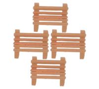 ULTECHNOVO 4 Piezas Muebles Miniatura Banco Tumbona para Parque, Abs, 1:200, Caqui, Decoración de Micro Paisaje para Estudio y Oficina, Artesanía Realista, Adorno Versátil