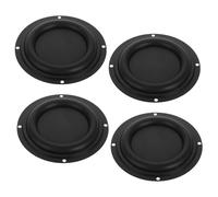ULTECHNOVO 4 Piezas Placa de Diafragma de Graves Pasivo para Altavoz de Coche Negro, Membrana Vibratoria de Goma Fácil Instalación para Reemplazo de Diafragma en Eventos y Altavoces Woofer