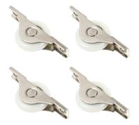 ULTECHNOVO 4 Piezas Poleas para Armarios de Nylon Superficie Suave y Resistente al Óxido, Ruedas para Puertas Correderas Modernas de 29 Mm, Guía Adecuado para Puertas de Armarios