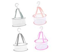 ULTECHNOVO 4 Piezas Secado De Huevos De Belleza Cesta De Secado De Malla Para Ducha Para Baño Color Neutro Material De Malla Para Secar Esponjas De Maquillaje y Herramientas Cosméticas