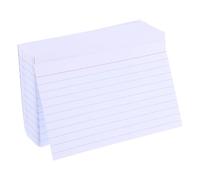 ULTECHNOVO 400 Unidades Tarjetas de Estudio Universitarias Rayadas en Papel Blanco 12,4x7,6 Cm Resistentes al Desgarro para Guías de Estudio y Útiles Escolares