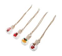 ULTECHNOVO 4piezas Botellas Difusoras Colgantes Para Ambientador De Coche Vacías y Rellenables Para Aromaterapia Perfumes y Colgantes Adornos Para Salpicadero De Coche