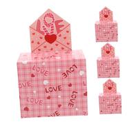 ULTECHNOVO 4piezas Caja De Obsequio Sorpresa Ranura Extraíble Para Billetes Forma De Corazón Diseño De Corazón Para San Valentín Aniversario Cumpleaños Fiesta Recuerdo Envoltura De Obsequio