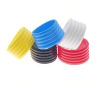 ULTECHNOVO 5 Anillos de Raqueta de Silicona Flexibles para Proteger y Mantener el Sobregrip en Su Lugar, Reutilizables y Cómodos para Tenis y Bádminton