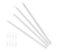 ULTECHNOVO 5 Juegos Varita de Plástico Desmontable para con Ganchos Barra para Cortinas de Ventana de Instalar y