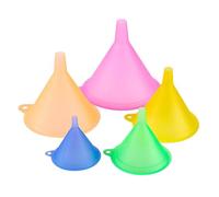 ULTECHNOVO 5 Mini Embudos Pequeños de Plástico para Líquidos de Cocina Embudos de Colores para Llenar Botellas Pequeñas para Aceite y Vinagre Utensilios Prácticos para Uso Doméstico
