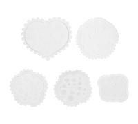 ULTECHNOVO 5 Moldes de Silicona para Tallar Uñas 3d, Molde de Cristal Blanco Resistente a Deformaciones para Manicura DIY y Accesorios Únicos