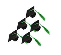 ULTECHNOVO 5 Piezas Decoración de Sombrero de Doctorado Mini Tapa de Doctorado para Botella de Vino Tapa de Botella de Vino para Fiestas de Graduación