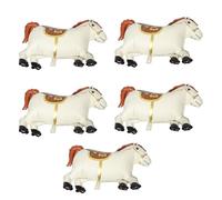 ULTECHNOVO 5 Piezas Globos de Aluminio Diseño de Caballo Beige para Decoración de Fiestas de Vaqueros y Año Lunar 2026, Fáciles de Inflar y Reutilizables para Cumpleaños y Eventos